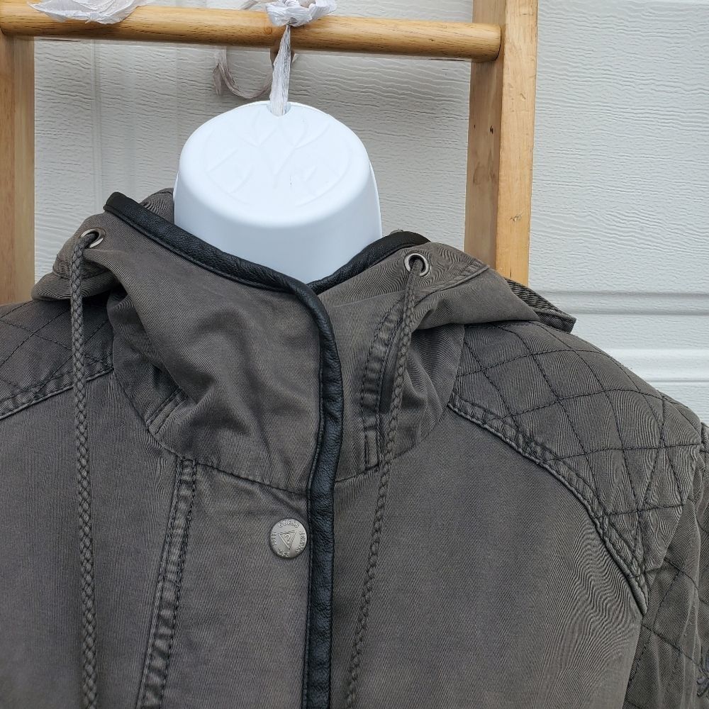 Guess  Coat Women’s Size Large Army Green Utility - Picture 7 of 8